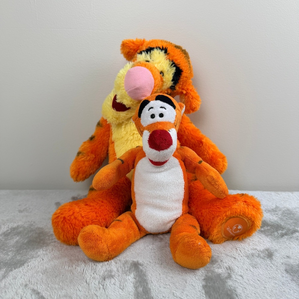 Disney Tigger Plush Stuffed Animal Set of 2 Winnie the Pooh Orange Stripe